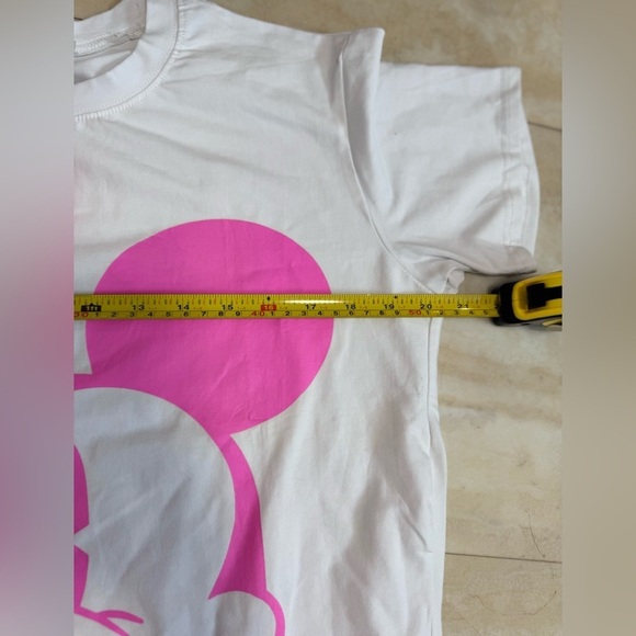 NWT MICKEY MOUSE Long White and Pink Graphic T-Shirt (M) - Picture 4 of 7